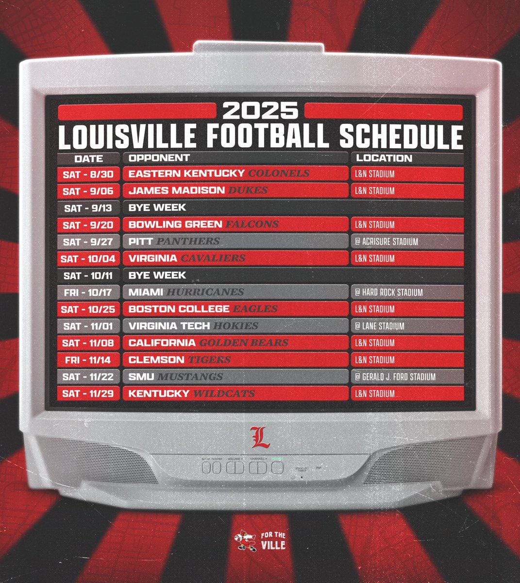 louisville 2026 football schedule
