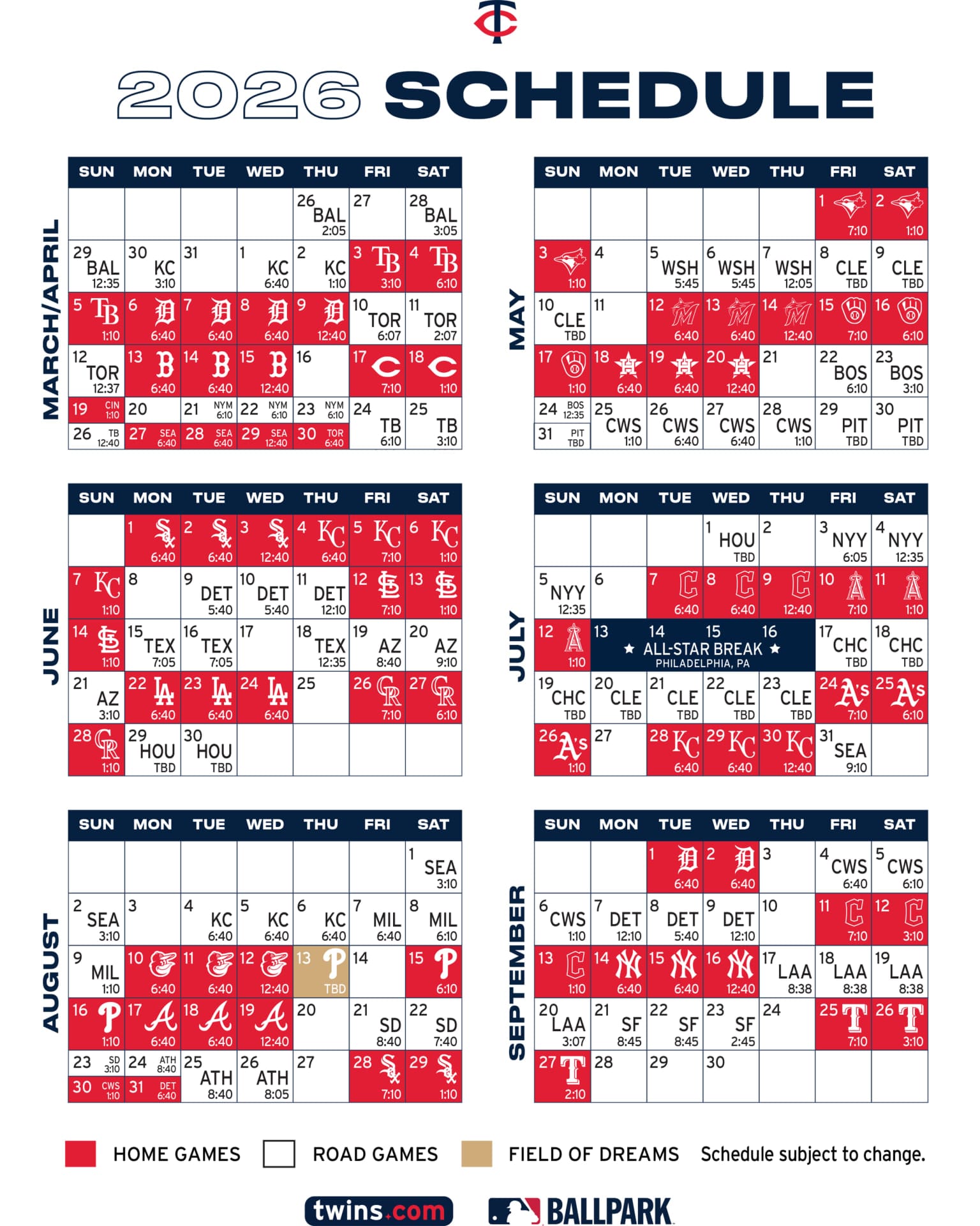 st louis cardinals 2026 schedule printable