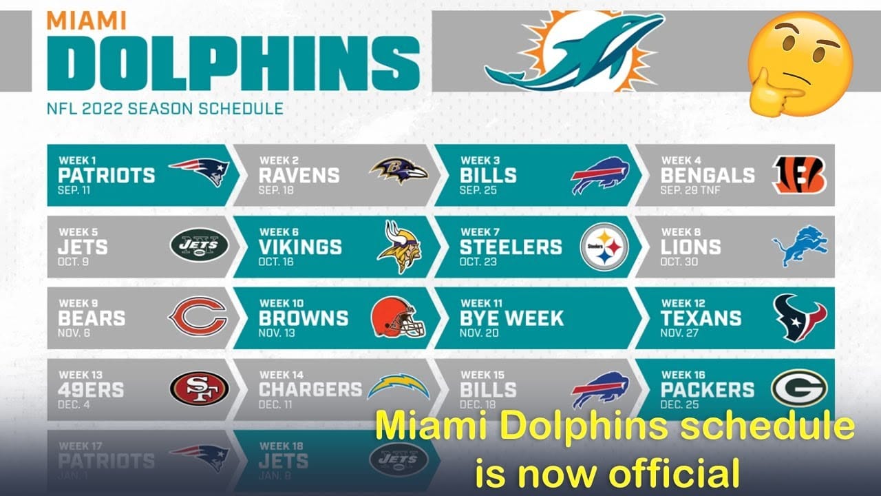 2026 miami dolphins schedule