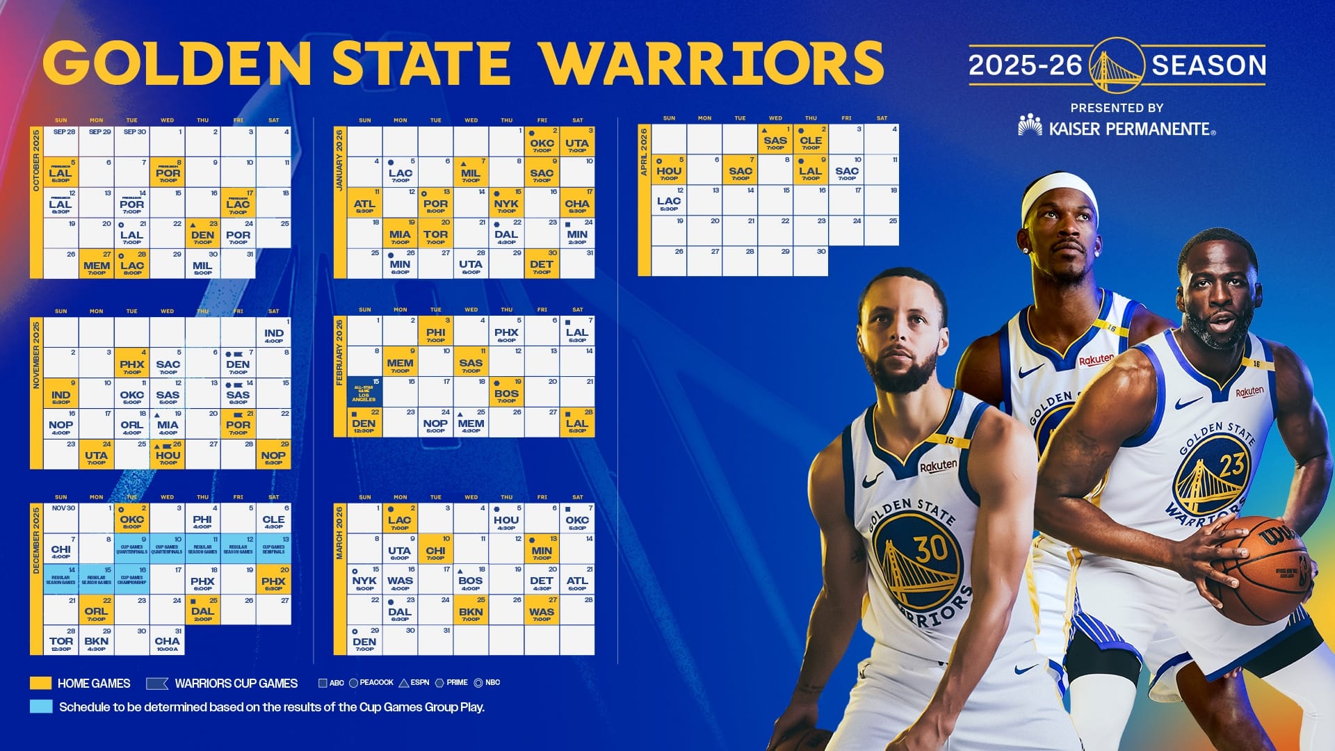 Golden State Warriors 2026 Schedule Image 2030 