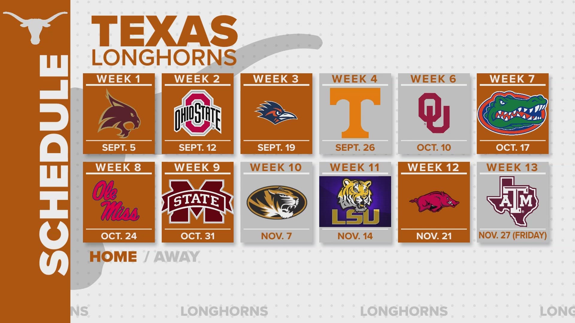 2026 Longhorn Football Schedule Image 2422 