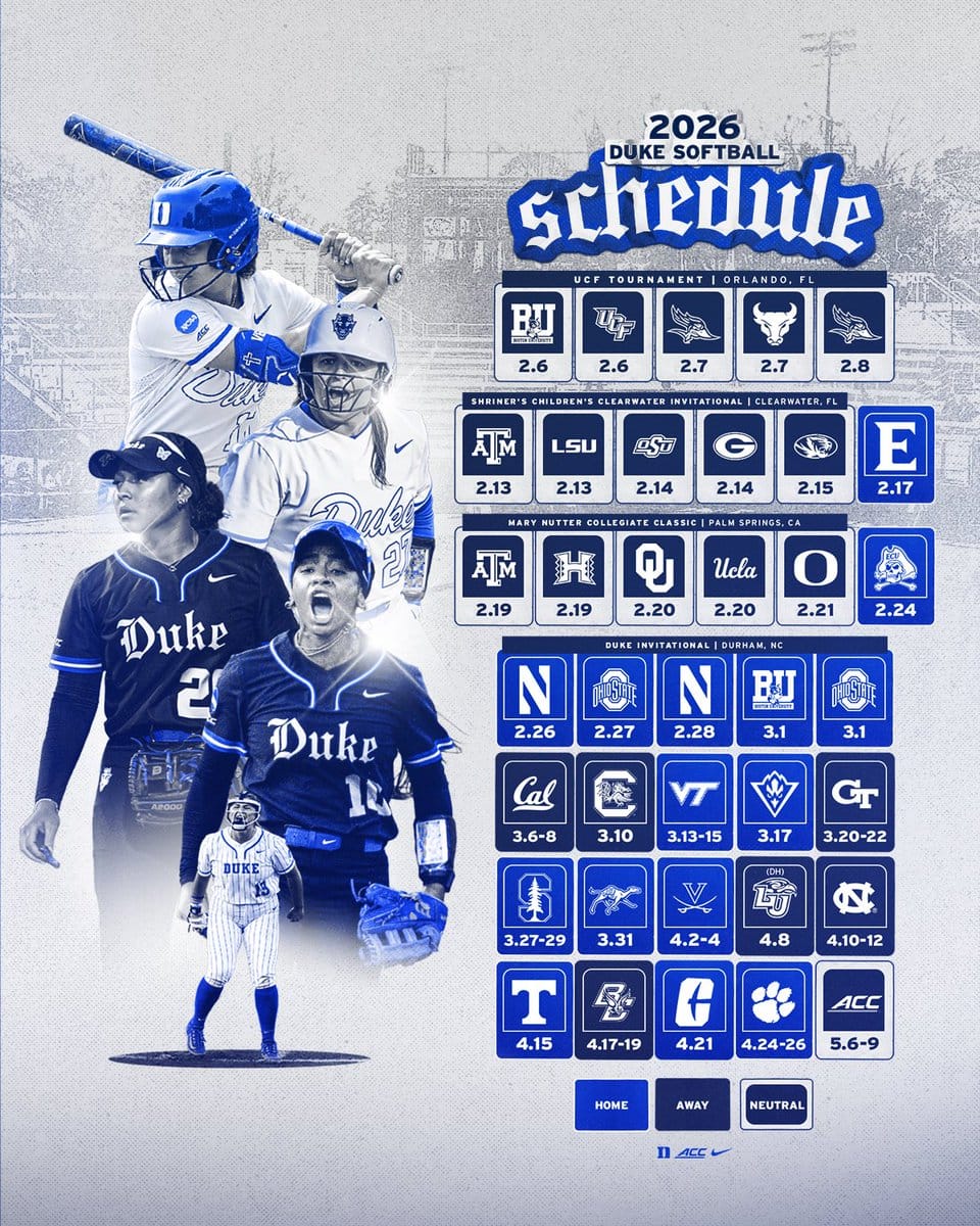 Duke Softball Schedule 2026 Image 551 